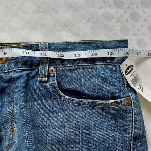Old Navy Women Flare Jeans Size 8 VTG Low Rise Y2K Long Bell Bottom Blue Denim - Picture 9 of 11